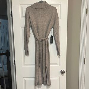 Rachel Zoe Elegant Taupe Sweater Dress